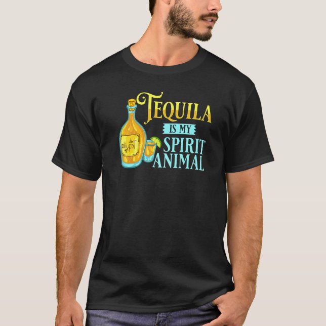 Camiseta Tequila es mi espíritu Animal Alcohol Mexicano (Anverso)