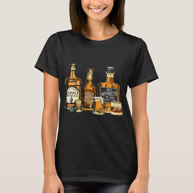 Camiseta Tequila me hizo una cerveza fría loca (Anverso)