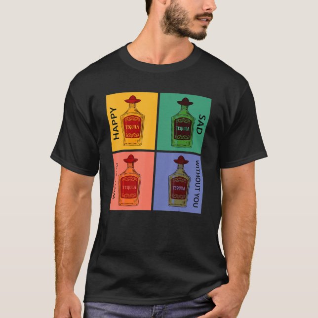 Camiseta Tequila Siempre Estilo Pop Para Las Vacaciones En  (Anverso)