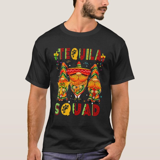 Camiseta Tequila Squad Cinco De Mayo Gnome Latino Pa (Anverso)