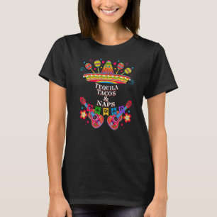 Camiseta Tequila Tacos y Naps Humor de cóctel Margarita