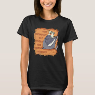 Camiseta Terapeut mit Federn & Schnabel. Nymfensittich