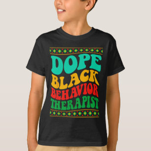 Camiseta Terapeuta de comportamiento negro de drogas Mes de