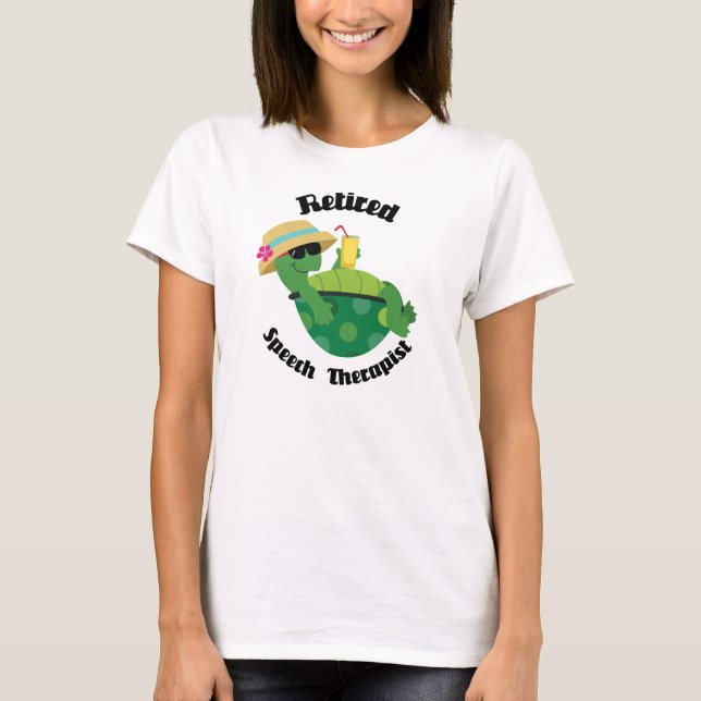 Camiseta Terapeuta de discurso jubilado (tortuga) (Anverso)