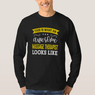 Camiseta Terapeuta de Masaje Título del Trabajo Empleado Te
