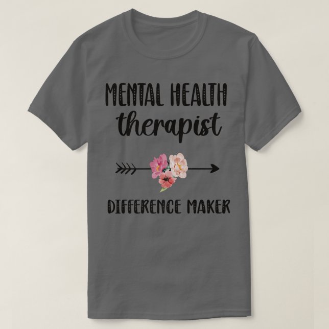 Camiseta Terapeuta de Salud Mental Difference Maker 5515 25 (Diseño del anverso)