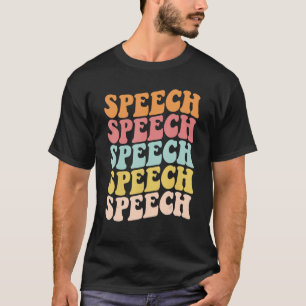 Camiseta Terapeuta del lenguaje retro SLP Patólogo del leng