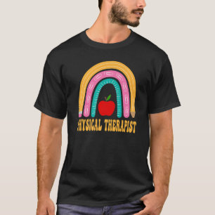 Camiseta Terapeuta Físico Arcoíris Lindo Aplicación de Regr