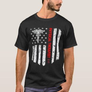 Camiseta Terapeuta Físico Bandera Americana Patriótica Medi