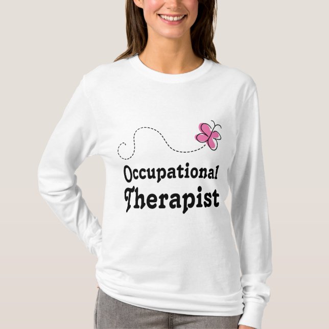 Camiseta Terapeuta profesional lindo rosado (Anverso)