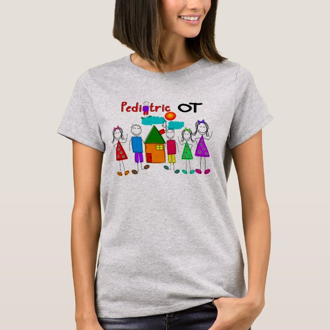 Camiseta Terapeuta profesional pediátrico adorable II (Anverso)