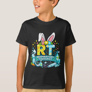 Camiseta Terapeuta respiratorio conejo de Pascua divertido