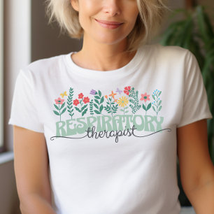 Camiseta Terapeuta Respiratorio Floral