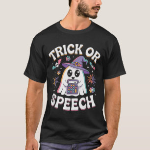 Camiseta Terapia De Discurso De Halloween Trick O Speech Re