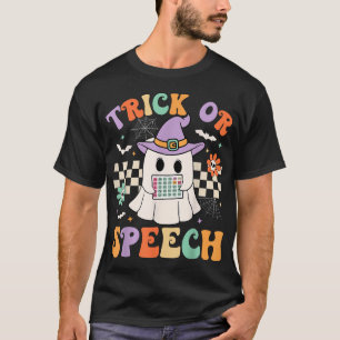 Camiseta Terapia De Discurso Trick O Speech Halloween Slp
