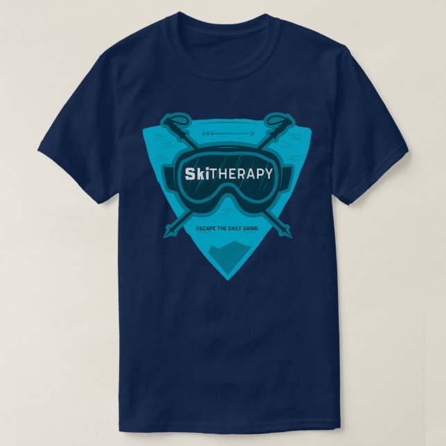 Camiseta Terapia de esquí larga (Diseño del anverso)