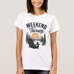 Camiseta Terapia de fin de semana Atardecer de montaña Natu