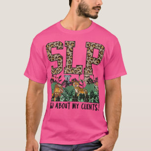 Camiseta Terapia de habla moderna Terapia SLP Cute Leopard