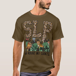 Camiseta Terapia de habla moderna Terapia SLP Cute Leopard