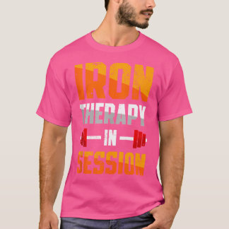 Camiseta Terapia de Hierro en Sesión Pesa Gimnasio Halter