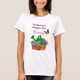 Camiseta Terapia de jardín con plantas cultivadas
