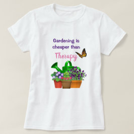 Camiseta Terapia de Jardín con Plantas en Macetas Jardín