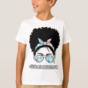Camiseta Terapia de la salud África negra y desordenada muj