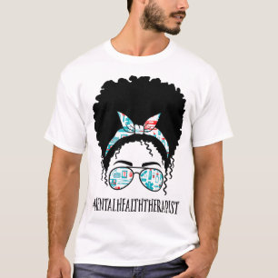 Camiseta Terapia de la salud África negra y desordenada muj