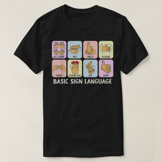 Camiseta Terapia de lenguaje de lenguaje de Rótulo básico S (Diseño del anverso)