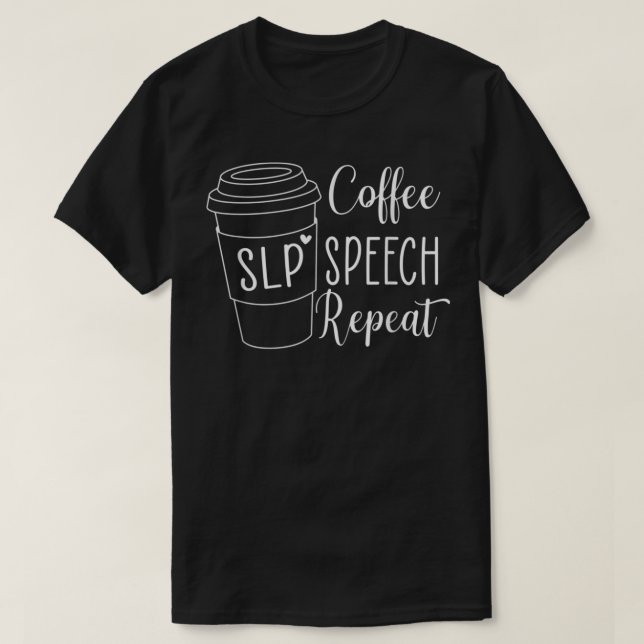 Camiseta Terapia de lenguaje de voz de repetición de discur (Diseño del anverso)