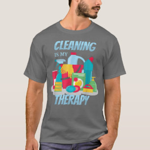 Camiseta Terapia de Limpieza Servicio doméstico de asistenc