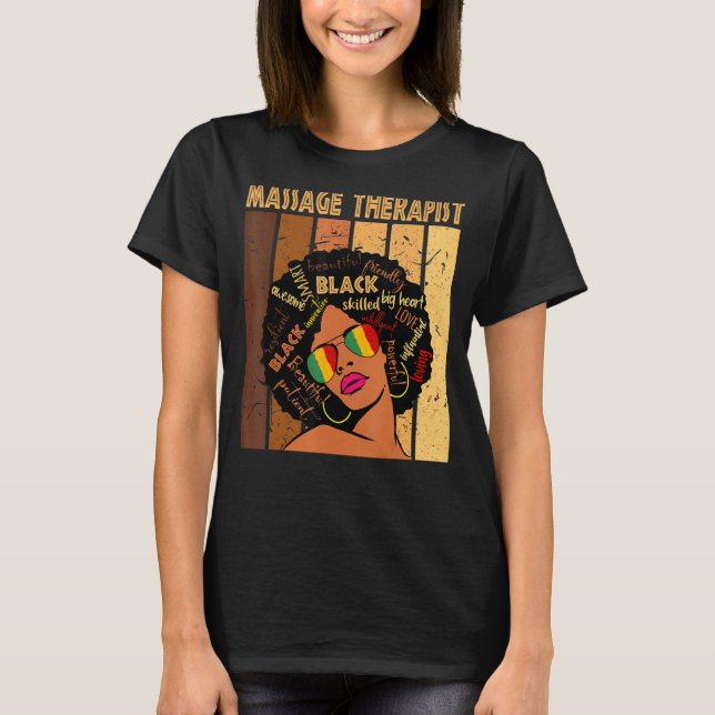 Camiseta Terapia de Masaje Afroamericano Black Hist (Anverso)