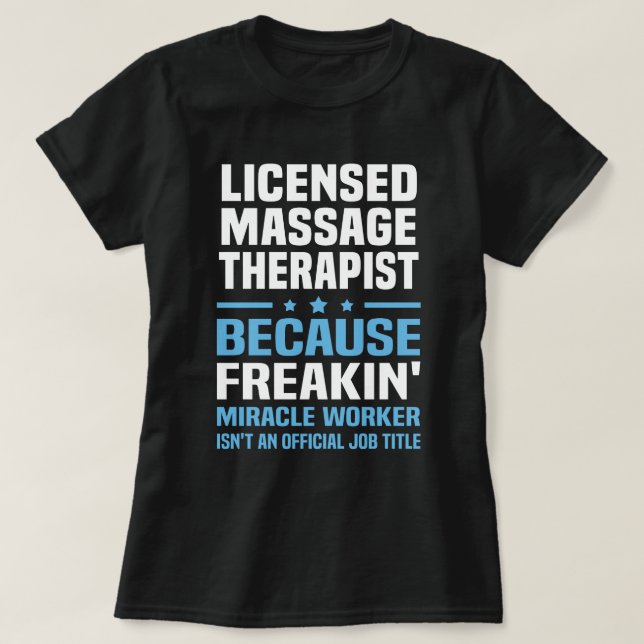 Camiseta Terapia de Masaje con Licencia (Diseño del anverso)