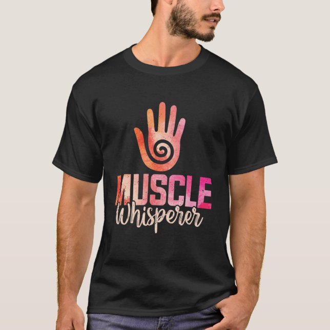 Camiseta Terapia de Masaje de Manos Sanadoras de Whisperer  (Anverso)