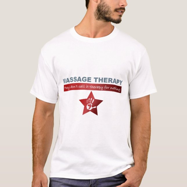 Camiseta Terapia de masaje en rojo rubí (Anverso)