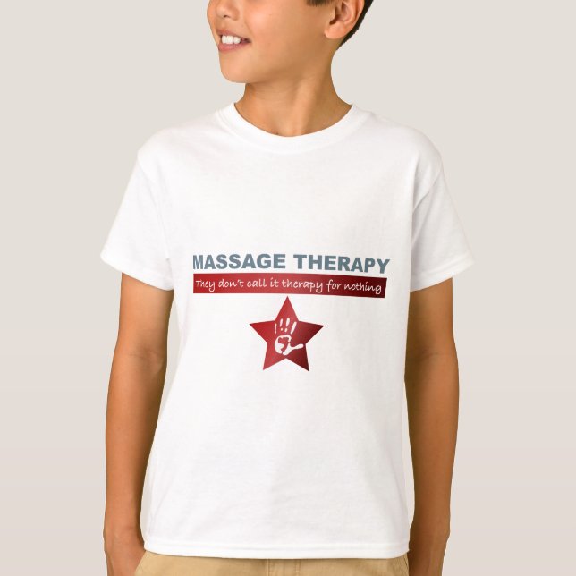 Camiseta Terapia de masaje en rojo rubí (Anverso)