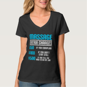 Camiseta Terapia de Masaje Graciosa Cargos Extra Terapia LM