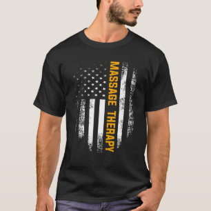 Camiseta Terapia De Masaje Vintage Con Terapia De Bandera A