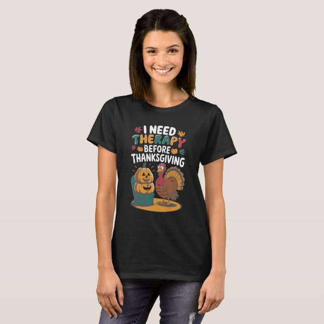 Camiseta Terapia de Pavo Retro  (Anverso completo)