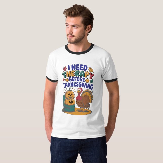 Camiseta Terapia de Pavo Retro  (Anverso completo)