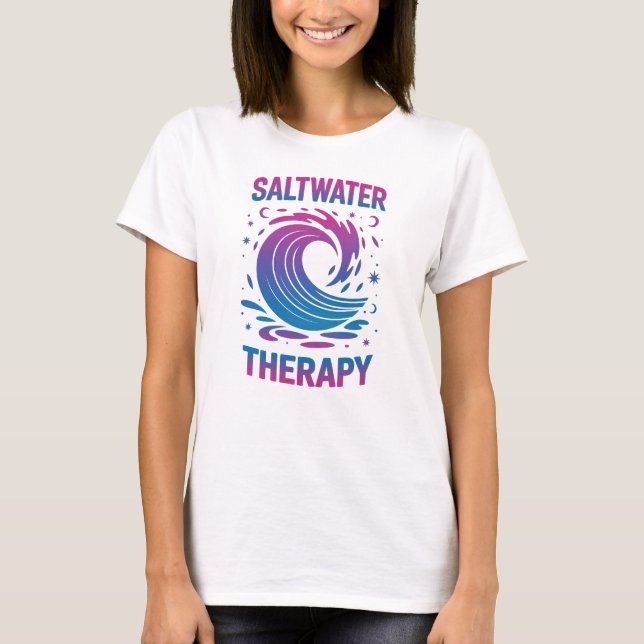 Camiseta Terapia de Salt-Water, vacaciones de verano (Anverso)