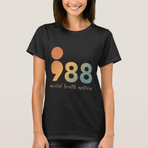 Camiseta Terapia de Salud Mental 988 Consejero de Semicolón