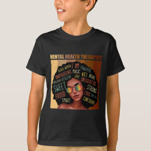 Camiseta Terapia de salud mental Afromujeres Historia negra