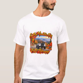 Camiseta Terapia de Senderismo en la Montaña Humeante Blanc