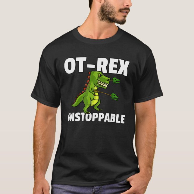 Camiseta Terapia de Terapia Ocupacional Imparable OT Rex (Anverso)