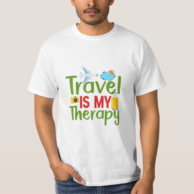 Camiseta Terapia de viajes e inspiración, aventura de por v (Anverso)