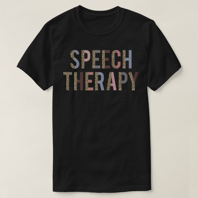Camiseta Terapia de voz Leopardo Lenguaje de voz Pat (Diseño del anverso)
