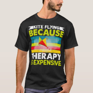 Camiseta Terapia de vuelo de cometas retro Kiteboard Kitesu