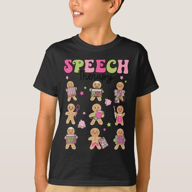 Camiseta Terapia del discurso divertido Gingerbread Cookies (Anverso)