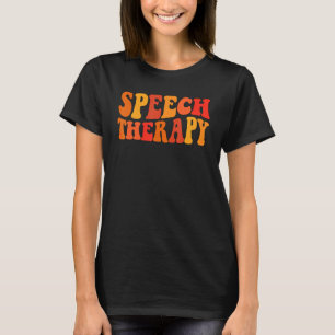 Camiseta Terapia del discurso otoñal Groovy SLP Speech Lang
